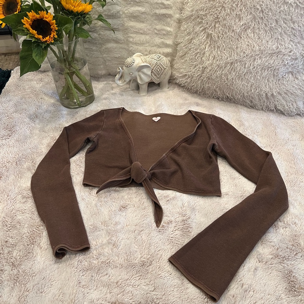 Women’s Crop Coverup W/ Tie, Size M
